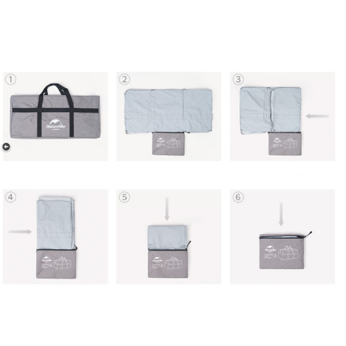 Сумка для зберігання портативна Naturehike NH17S021-L, 100 л, світло-сірий