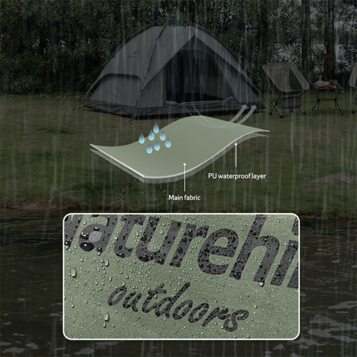 Тримісний намет Naturehike автоматичний, темно-зелений NH21ZP008