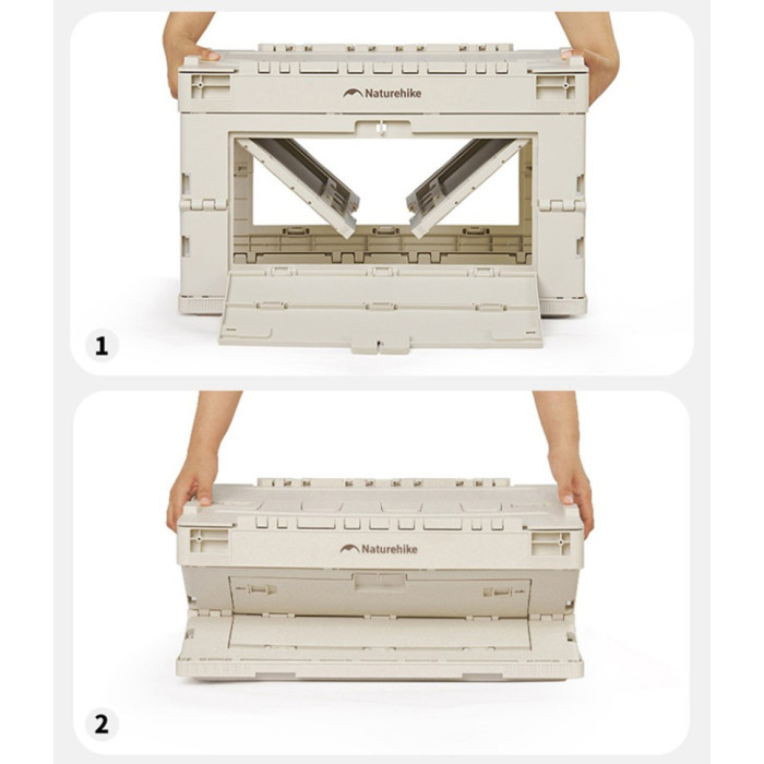 Складаний контейнер Naturehike CNK2450XB020, 23 л, бежево-сірий