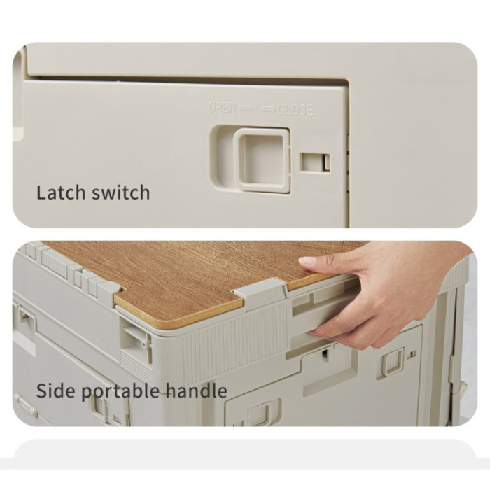 Складаний контейнер Naturehike CNK2450XB020, 23 л, бежево-сірий