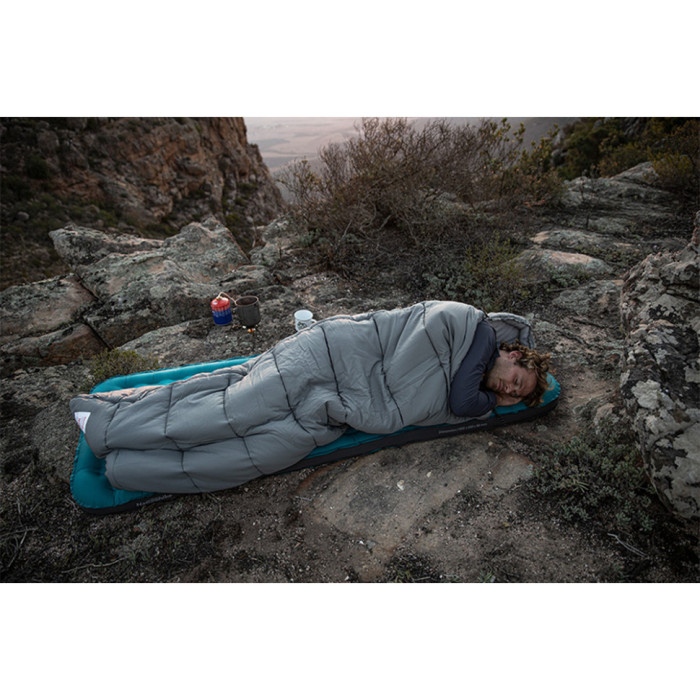 Спальний мішок з капюшоном із звичайним мішком для зберігання Naturehike M300 CNK2350WS023, сірий, правий