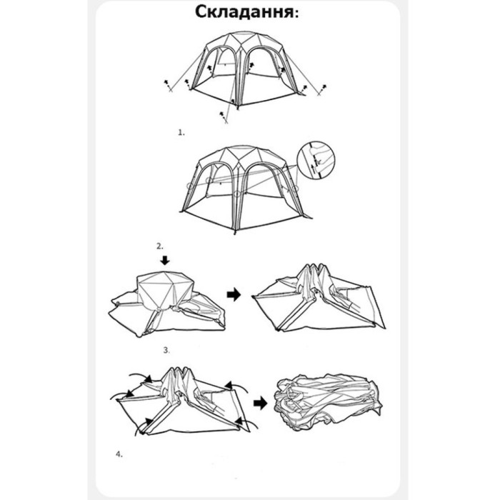 Тент для кемпінгу Naturehike CNK230WS014, 4.6 м * 4,0 м, бежевий