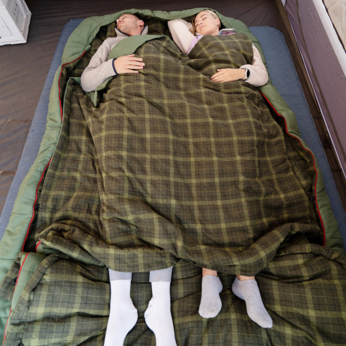 Спальний мішок двомісний із подушками Naturehike CNK2350WS019, зелений