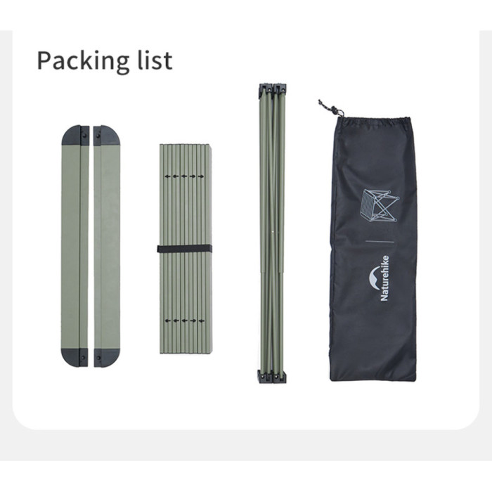 Складаний стіл Naturehike CNK2450JJ013, L, алюміній, сірий