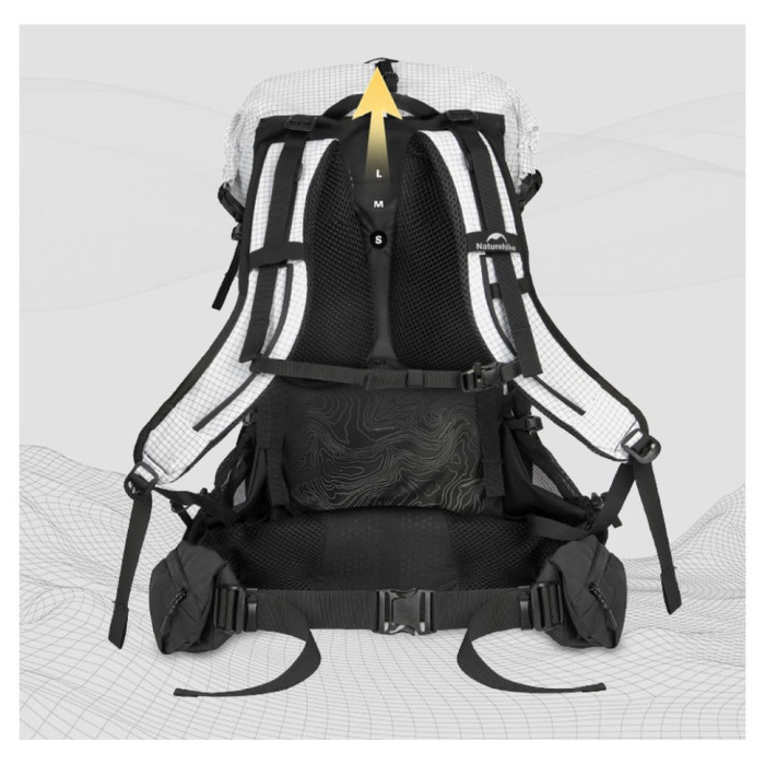 Рюкзак туристичний Naturehike Helium CNK2450XB016, 40 л, білий, M