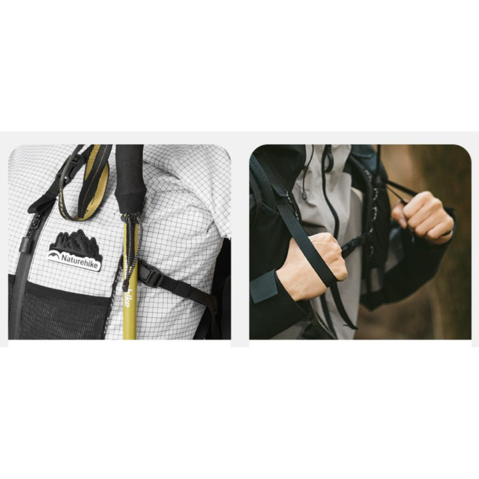 Рюкзак туристичний Naturehike Helium CNK2300016, 30+5 л, білий