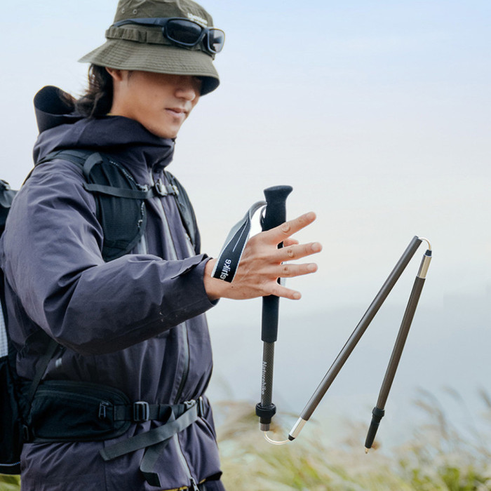 Трекінгова палиця Naturehike CNK2450DS017, 130 см, сіра