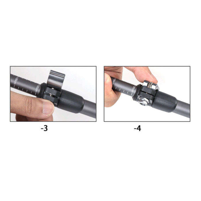 Трекінгова палиця Naturehike NH17D017-D, 56-120 см, чорна