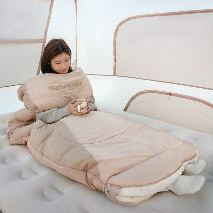 Спальний мішок овальний Naturehike PS200 CNK2350WS026, бежевий