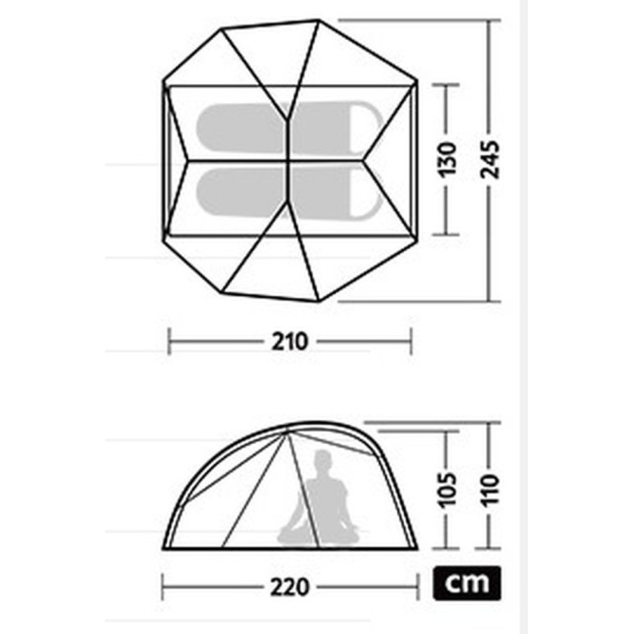 Двомісний намет Naturehike Star River UL, сірий CNK2450WS022