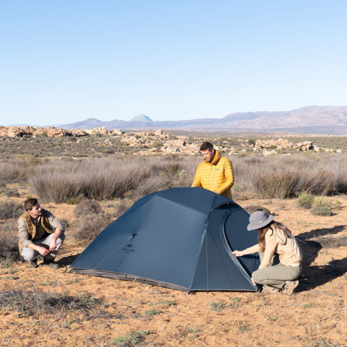 Тримісний намет Naturehike Cloud Up 3 UL, темно-синій NH18T030-T-T