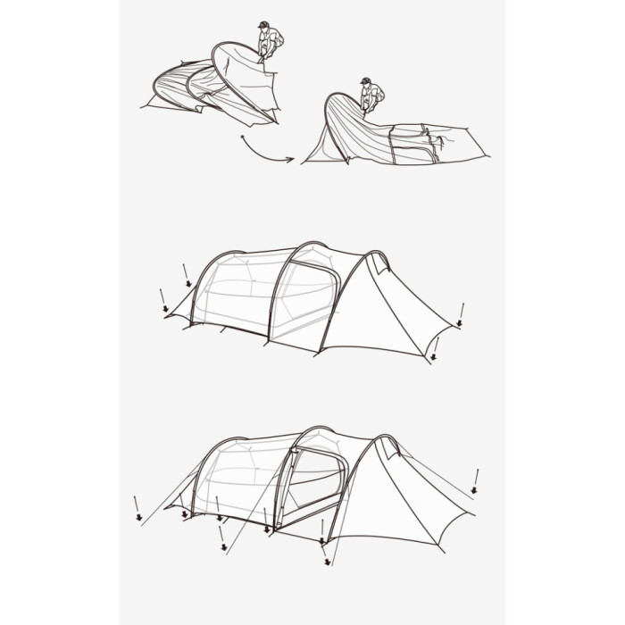 Тримісний намет Naturehike Opalus UL, зелений NH17L001-L