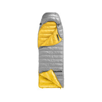 Спальник з натуральним пухом Naturehike CW400 NH18C400-D, p-р M, жовто-сірий