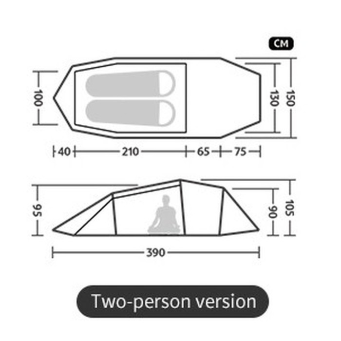 Двомісний намет Naturehike Opalus, UL, темно-зелений CNK2450WS036