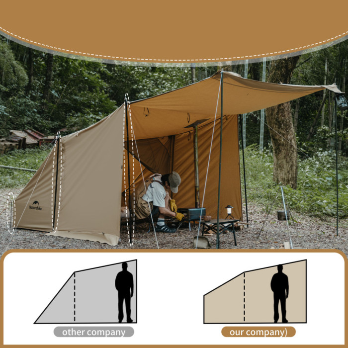 Одномісний намет із тентом Naturehike, коричневий CNK2450WS026