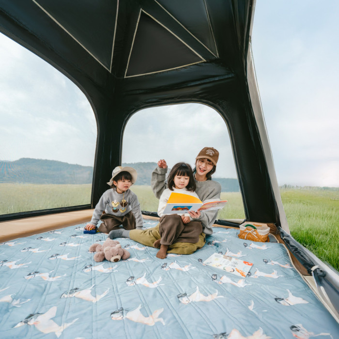 Чотиримісний намет Naturehike Ango автоматичний, надувний із тентом, коричневий CNK2550WS017