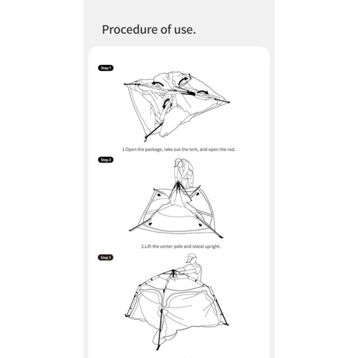 Тримісний намет Naturehike Ango автоматичний розмір S,сірий CNK2550WS010