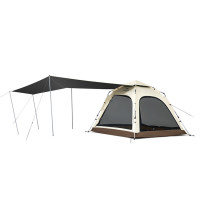 Тримісний намет Naturehike Ango автоматичний із тентом розмір S, коричневий CNK2550WS010