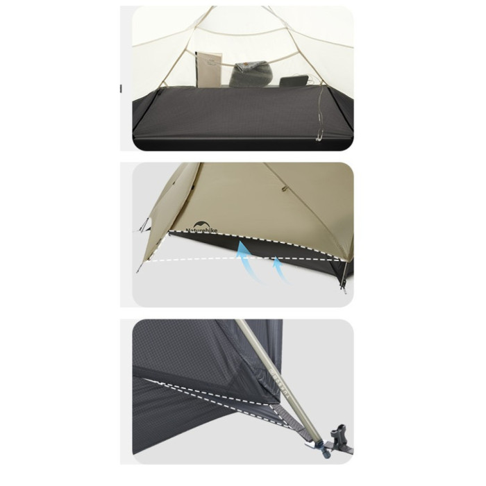 Одномісний намет Naturehike Mongar UL, сірий CNK2550WS016
