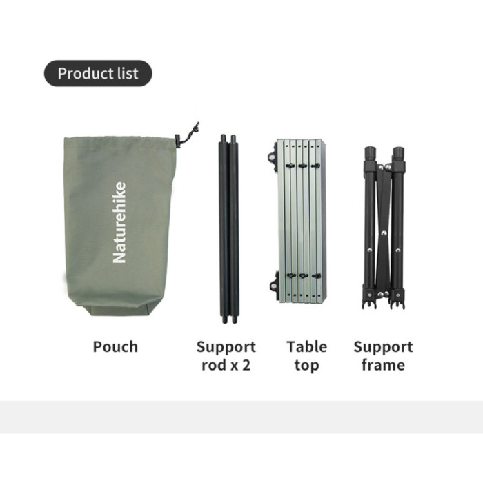 Складаний стіл Naturehike Yamami Y01 CNK2450JJ027, М, алюміній