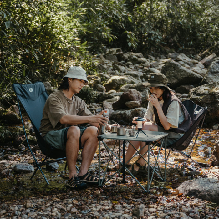 Стілець складаний ультралегкий Naturehike Stellaluna L04 CNK2450JJ015, розмір L, алюміній, сірий