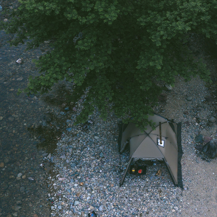 Двомісний намет з великим тамбуром та навісом Naturehike Shandi, сірий CNK2300ZP017