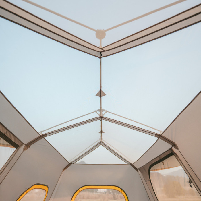 Восьмимісний намет Naturehike Cape 13.1 CNK2450WS050 з швидким розкриттям, сіро-коричневий