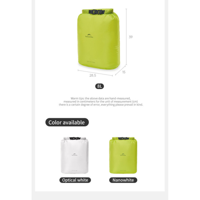 Гермомішок Naturehike CNK2550XB012, 8 л, білий