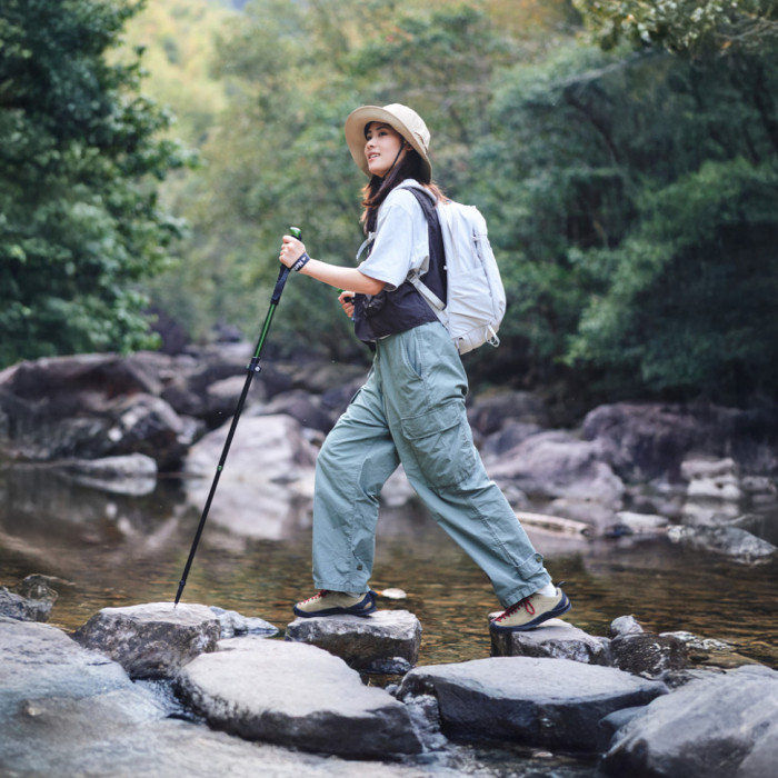 Трекінгова палиця 3-сек. Naturehike CNK2550DS010, 55-120 см, алюміній, зелена