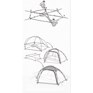 Двомісний намет Naturehike Cloud Peak, синій (NH19K240-Y)