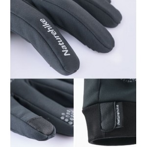 Зимові флісові Naturehike рукавиці, розмір L, чорні (NH19S005-T)