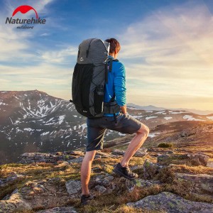 Рюкзак туристичний Naturehike 60 + 5 л Dyneema чорний NH19BP095