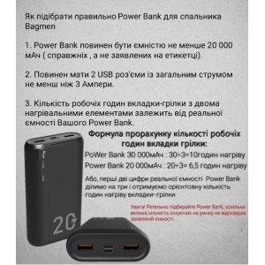 Спальний мішок-трансформер BAGMEN чорний з USB грілкою