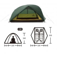 Двомісний намет Naturehike Star River 2 поліестер 210T темно-зелений (NH17T012-T)